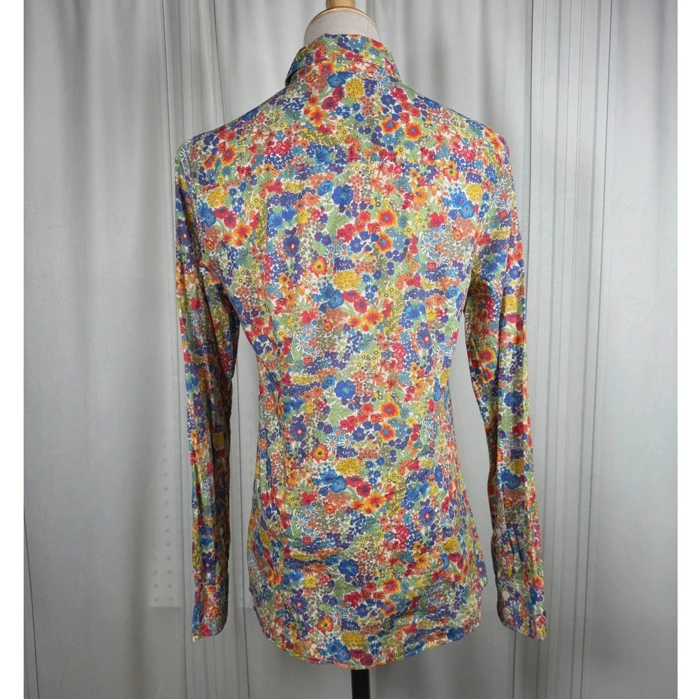 J.Crew Liberty Art Fabrics Floral Button Down Shirt Margaret Annie Print 4 Faded